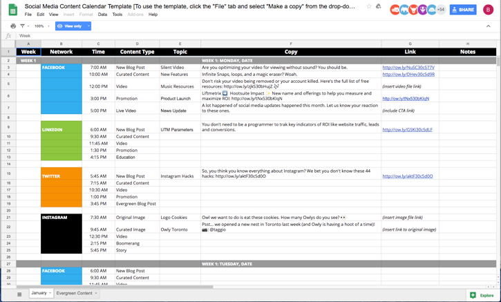 Content Calendar