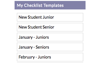 Checklist Templates