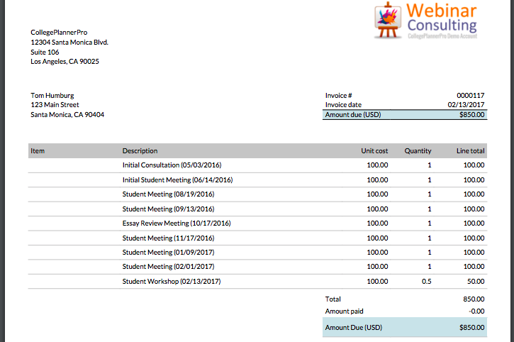 Billing and Invoicing